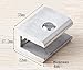 2pcs Adjustable 304 Stainless Steel Glass Clip Clamp Shelf Holder Bracket Support 0.23