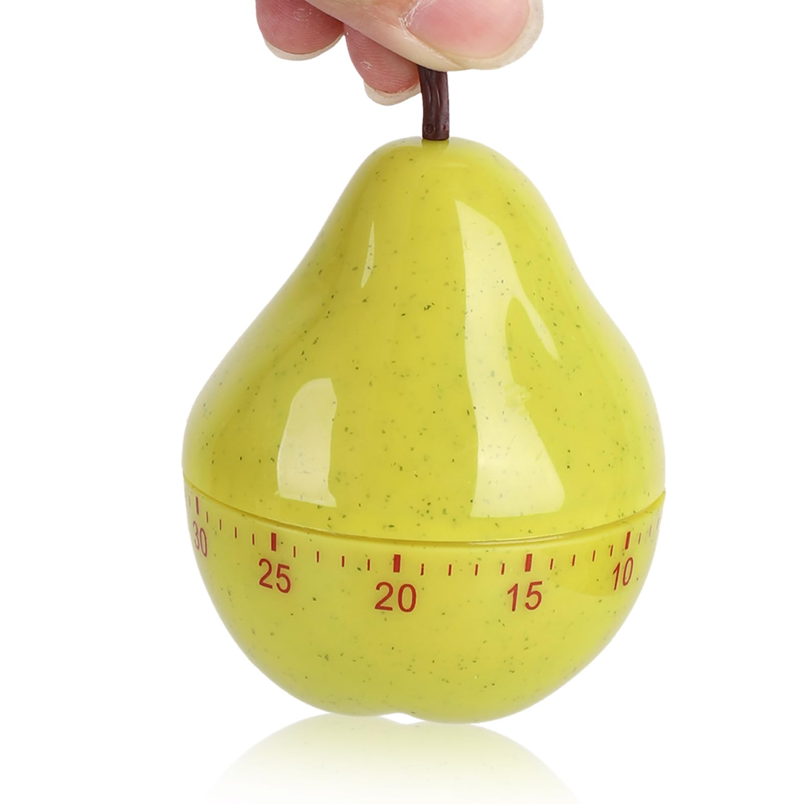 Mechanical Kitchen Timer 60 Minute Manual Rotating Countdown Egg Mechincal Pear Kitchen Timer Cute Pear Shape for Baking Sports Office