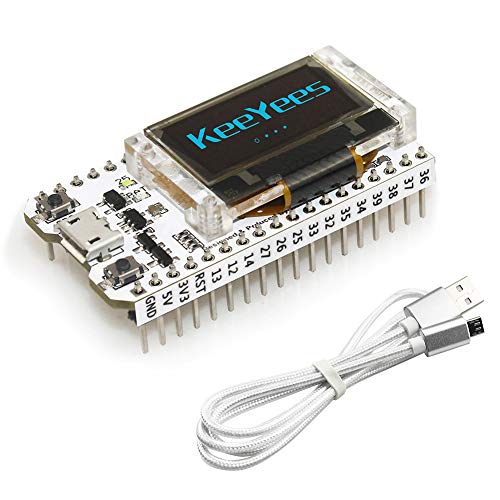 KeeYees ESP32 OLED WiFi Kit ESP-32 Internet Development Board with 0.96 Inch OLED Display WiFi & Bluetooth CP2012 for Arduino