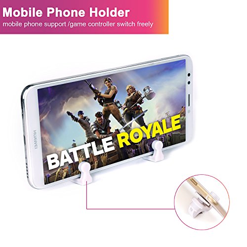 Mobile Game Controller for Fortnite/PUBG/Knives Out/Rules of Survival Button Touch Sensitive Shoot and Aim Triggers Accessories Joystick and Mobile Gamepad for Android IOS Phones Upgraded Version