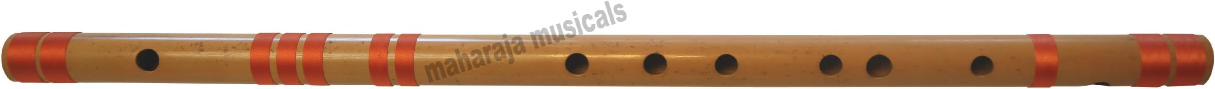 Maharaja Indian Flute, Concert Quality , Scale A Natural Bass 23.5 inches, FINEST Indian Bansuri, Bamboo Flute, Hindustani (PDI-CEA) Tuned Flute