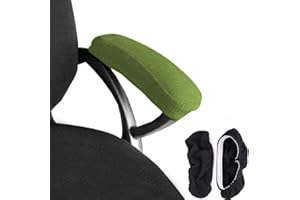 Melaluxe Stretch Office Chair Armrest Covers, Arm Rest Slipcovers (Green)