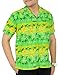 LA LEELA Men's Aloha Hawaiian Shirt Short Sleeve Button Down Casual Beach Party Green