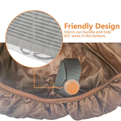LBG Products Indoor Air Conditioner Cover for Window A/C Unit,Brown Color, Double Insulation Windblock (25''L x 17''H x 4''D)