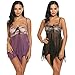 Avidlove Women Sexy Lingerie Halter Irregular Outfits Babydoll Set Lace Chemise