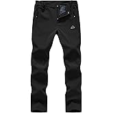 TBMPOY Women's Ski Snow Pants Waterproof Windproof Fleece Lined Warm Hiking Insulated Softshell Cargo Pant 4 Pockets