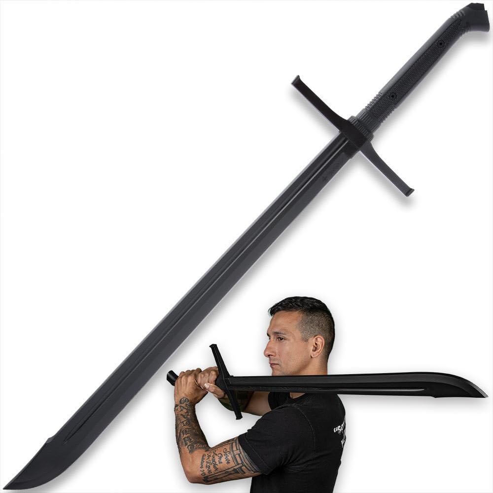 Espada Grosse Messer de entrenamiento Honshu Boshin | Hecho de polipropileno | Empuñadura y mango texturizados | para practicar habilidades con la espada | Seguro y eficaz | 42 1/8 en general | Hoja de 30 3/4 |