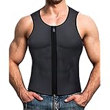 Men Waist Trainer Vest for Weightloss Hot Neoprene Corset Body Shaper Zipper Sauna Tank Top Workout Shirt