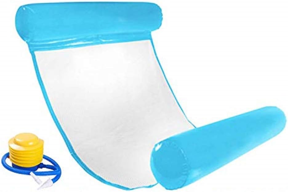 Sonia-520 Portable Pool Float Inflatable Hammock Lounge (Blue)