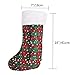 SANNO 16 inch 6 pcs Christmas Stockings with White Cuff, Gifts Bulk Hanging Stocking Plaid Stocking Craft Socks Trendy Red and Green Tartan Christmas Stocking with Snowflake Decorations