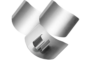 Stainless Steel Finger Guards, 3Pcs Kitchen Finger Protector, Steel Finger Protector for Prot ecting Your Fingers from Knife 