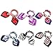 b.m.c BMC 6 pc Womens Large Size Mixed Color Design Soft Wrap Scarf Accessories - Set 1: Linear Designs