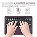 iPad Mini Keyboard Case, Boriyuan Detachable Wireless Bluetooth Keyboard PU Leather Cover with 360 Degree Rotating Stand and Screen Protector + Stylus for Apple iPad Mini 1/Mini 2/Mini 3, Purple