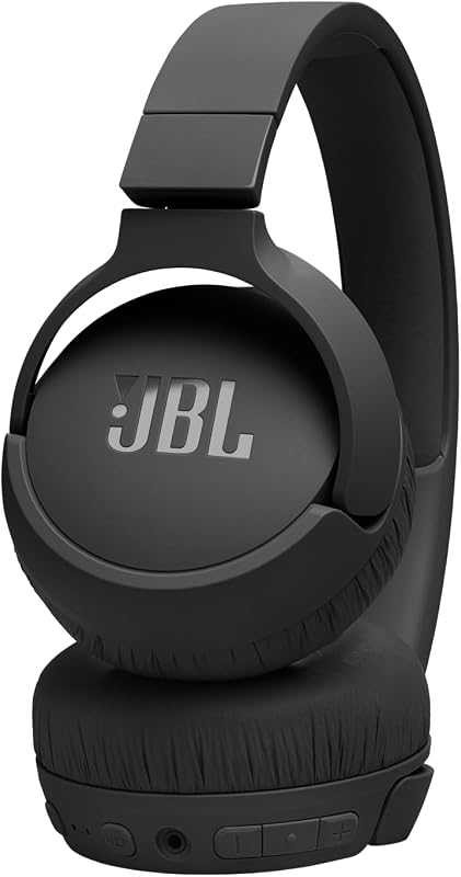 Fones de ouvido jbl tune 670nc, fones de ouvido leves sem fio com cancelamento de ruído adaptável, bluetooth e 70 horas de bateria, preto