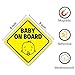 Babypop! Baby on Board Sticker for Cars (Magnetic) - Baby on Board Magnet for Car, Baby on Board Sign - Reflective Safety 2 Pack