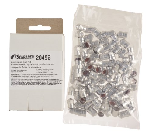 Schrader 20495 TPMS Metal Sealing Valve Cap - Pack of 100