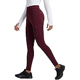baleaf Women's Fleece Lined Leggings Thermal Hiking Pants Water Resistant Pockets Winter Warm Cargo Insulated Tights