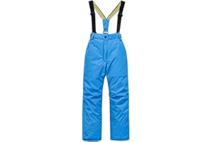 Kid'S Boys Girls Snow Bib Pants Winter Windproof Ski Pants Outdoor Insulated Warm Snowboard Overalls