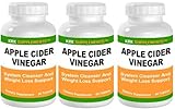 3 Bottles Apple Cider Vinegar 600mg Per Serving 270 Total Tablets KRK Supplements