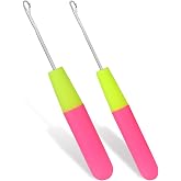 2 Pcs Latch Hook Latch Hook Tool 0.2in, 0.15in Crochet Needles for Hair | Hair Crochet Hooks for Scarf Carpet Making and Art Crafts