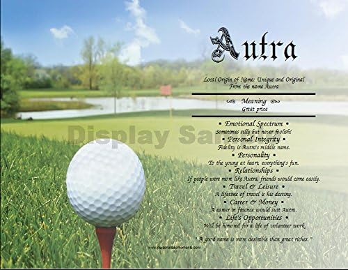 Golf - Personalized ANY First Name Meaning Keepsake Print 8.5" x 11" | Spieth Mcllroy Woods Artwork Wall Decor Tee Hole in One Caddy