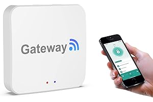 BIWIBON Smart Door Knob Wi-Fi Gateway,Bluetooth Fingerprint Door Lock Wi-Fi Bridge with Tuya Smart APP,Tuya Remote Control Keyless Entry Door Lock WiFi Hub Compatible with Alexa for Voice Control