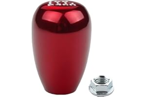 DEWHEL JDM Racing Type R Style 6 Speed 6MT Manual Gear Stick Shift Knob Compatible with Honda Civic Accord S2000 Acura Integra (Red)
