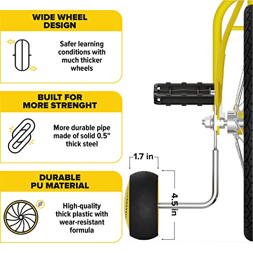 Ultraverse Kids Bike Training Wheels For 20 Inch Tire Size With Wide