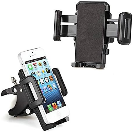 Kekexili 360°Rotatable Bike Motorcycle Mount Holder Cradle Stand for Smart Cellphone iPhone iPod Black