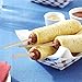 Fumassa 110 Pcs 7 Inch Study Bamboo Skewers - 5mm Thick Natural Semi Point Bamboo Sticks BBQ Caramel Candy Apple Sticks for Appetizers, Corn Dog