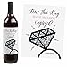 Big Dot of Happiness Omg, You're Getting Married - Engagement Party Gift for Women - Wine Bottle Label Stickers - Set of 4