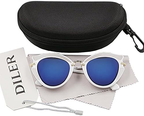 DILER Aviator Sunglasses Womens Polarized Mirror with Case - UV 400 Protection 60MM