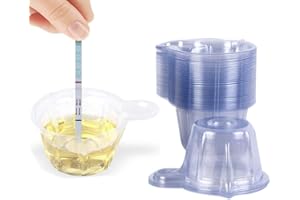 XIPEGPA 150 Pack 40ml Urine Cups Plastic Disposable Easy to Collect Urine Specimen Cups for Pregnancy Test/Ovulation Test/pH Test (Transparent)