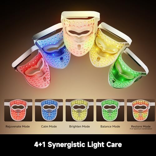 Dreame Chrona Photon Anti-Aging Skincare Mask | 4+1 Synergistic Lights | 10min Session | 3D Ergonomic Fit | Hands-Free Use | Lightweight | Portable | Firming Skin | Clinically Proven
