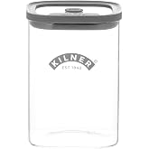 Kilner Fresh Storage Jar 1 Litre Glass Food Container with Vacuum Seal Lid | BPA-Free Glass | Airtight, Stackable, Easy-Pour Design | Ideal for Tea, Coffee, Sugar &amp; More