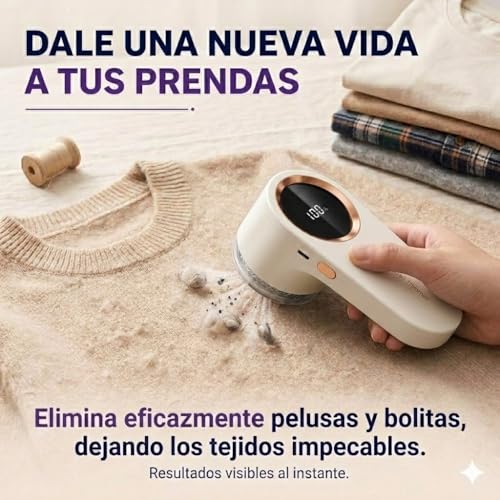 Rechargeable Electric Lint Remover – Lint and Pillar Remover for Clothes, Sofas and Blankets – Portable Machine with USB, Precision Blades