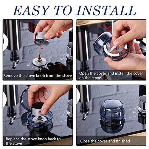 5 Pieces Gas Stove Knob Covers for Child Safety, Baby Oven Lock Kitchen