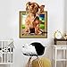 Smartcoco DIY Creative 3D Dog Wall Sticker Kawaii Vivid Removable 3D Hole Puppy Wall Decals Kid Room Living Room Bedroom Decors