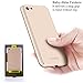 iPhone SE Case, COOLQO® Full Body Coverage Ultra-thin Hard Hybrid Plastic with [Slim Tempered Glass Screen Protector] Protective Case Cover for Apple iPhone SE (2016) & iPhone 5/5S (Gold)
