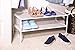 Seville Classics 2-Tier Resin Slat Utility Shoe Rack, White