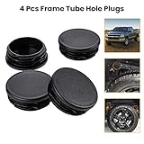 Audew Frame Tube Hole Plugs, Rear Wheel Well Frame Tube Hole Cap (4pcs) for 1999-2018 Chevy Silverado 1500 & GMC Sierra 1500