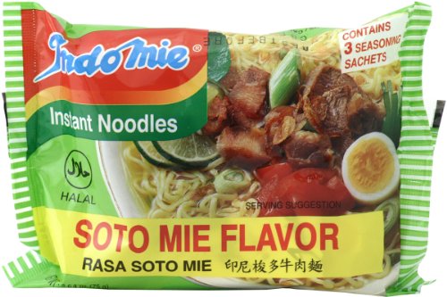 Indomie Mi Goreng Instant Halal Soup Noodles, Beef and Lime, 3 Ounce (Pack of 30)