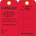 NMC SVT1 DANGER - DO NOT USE THIS SCAFFOLD - KEEP OFF - DO NOT ALTER Tag - [Pack of 25] 3 in. x 6 in. 2 Side Inspection Tag with Grommet
