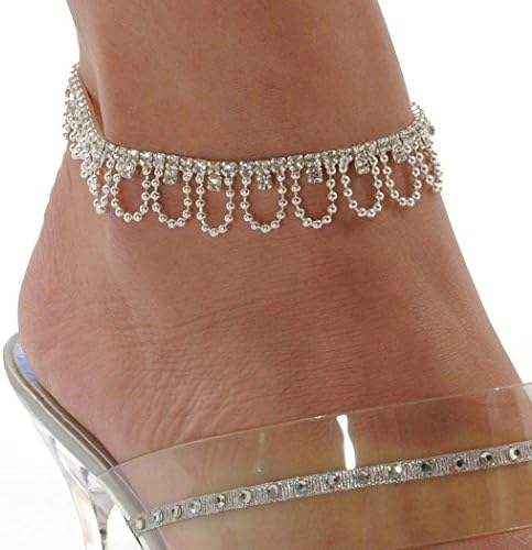 Chicer Wedding Beach Tassel Anklet Bracelet Foot Chain Accessories Barefoot Sandal Jewelry Adjustable for Women and Girls