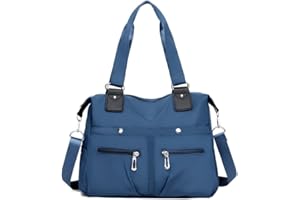 SPEESY Langrents Large Capacity Lightweight Waterproof Multi Pocket Shoulder Bag, Crossbody Shoulder Bags & Clutches (Blue,One Size)