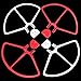 ELENKER 2 Pairs Snap On/Off Prop Guards for DJI Phantom 1 2 3 VISION + FC40 Red and White