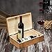 MyGift 2-Bottle Rustic Wood Wine Display Carrier, Storage Box with Rope Handle