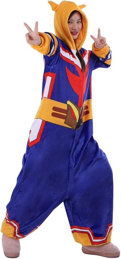 Diohauxi All Might Onesie Pyjamas Anime Cosplay Costume Halloween Diohauxi All Might Onesie Pyjamas Anime Cosplay Costume Halloween
