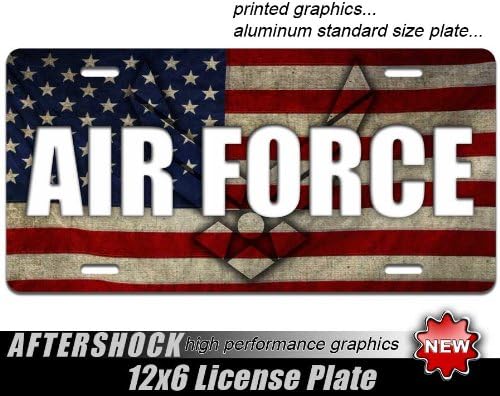 Air Force License Plate American Flag
