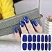 SILPECWEE 8 Sheets Nail Polish Strips Solid Color Nail Wraps Adhesive Nail Polish Stickers for Women Stick on Nails Gel Nail Strips with 1pc Nail File